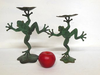 Dancing Frog Candlestick Stands