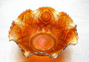 G151 Early Imperial Marigold Carnival Glass Bowl