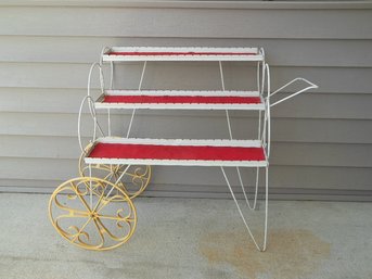 An Awfully Cute Mid-Century Wire Plant Cart