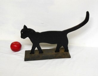 Iron Boot Scraper Kitty Door Stop