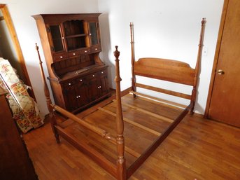 A Solid Cherry Full Size 4 Poster Bed - Complete