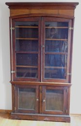 A 1 Piece Bookcase With Glass Doors