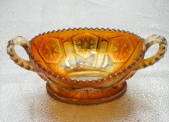 G165 Early Imperial Carnival Glass Gravy Bowl