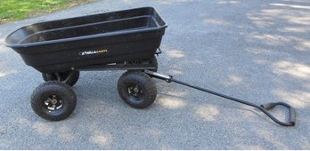 Gorilla Heavy Duty Lawn & Garden Dump Cart - Rubber Tires Perfect For Your Lawn & Garden Cleanup