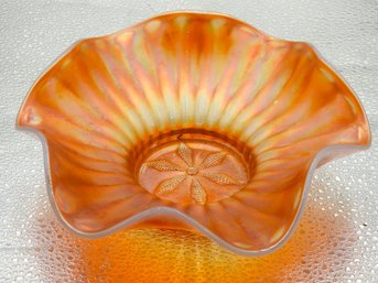 G168 Early Dugan Peach Carnival Glass Dish