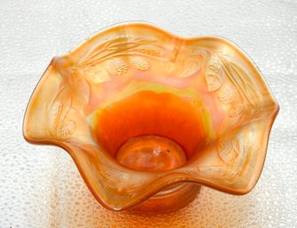 G174 Early Peach Carnival Glass Dish