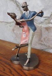 A Signed & Dated Sculpture Of A Couple Dancing The Rumba? Salsa?