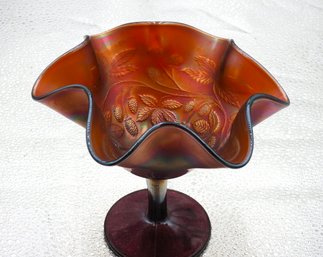 G178 Early Amethyst Northwood Carnival Glass Compote