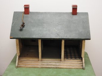 Very Old Electrified Wooden Doll House