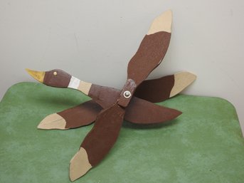 Old Wooden Mallard Duck Whirligig