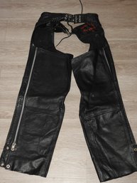 Never Worn Midtown Cycles New York City Leather Chaps Size XS