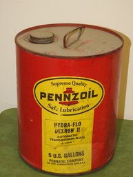 Vintage Pennzoil Oil 5 Gallon Metal Can