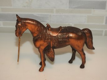 Vintage Copper Metal Horse Statue