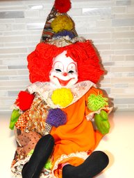 1970s 26 Inch Japanese Clown Plush Toy
