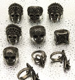 Lot # 17 Mens Skull Rings