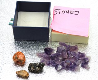 Mix Of Amythest And Polished Stones