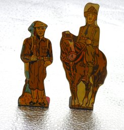 Old Marx Tin Litho Metal Soldiers Toy