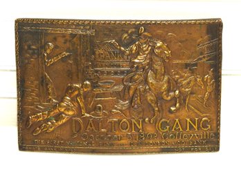 Old Dalton Gang Brass Belt Buckle