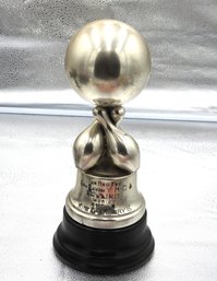 Circa 1929 Silver Plated 14 Inch Bowling Trophy