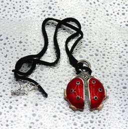 Lot # 40  Cool Enameled Ladybug Ladies Necklace