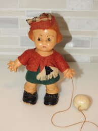 1940s Celluloid Walking Doll Toy