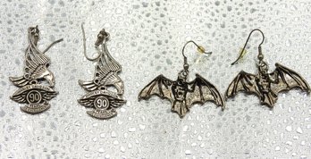 Lot # 43 Ladies Harley Davidson & Bat Earrings