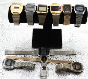 Lot # 63 Large Lot Of Vintage Digital Mens Watches