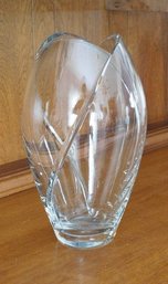A Vintage Cachet By Mikasa Cut Tulip Design Crystal Vase 10.5' In Height