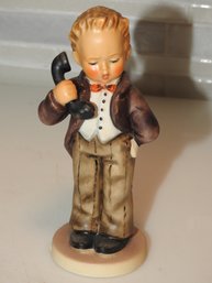 6 Inch Hummel On The Phone  Figurine No Chips Or Cracks