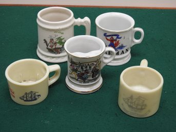 Awesome Vintage Lot Barbers Shaving Mugs