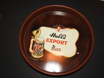 Old Original Hulls Beer Advertising Tray New Haven Ct Great Shape For Age