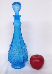 Vintage Italian Empoli Glass Stoppered Decanter Or Bottle W/original Label Too!