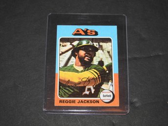 RARE 1975 Topps 3/4 Reggie Jackson Baseball Card
