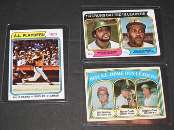 Great Lot Of Early 1970s Reggie Jackson Topps Baseball Cards