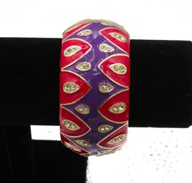 Lot # 142 Eye Poppin Metal Enameled Bracelet