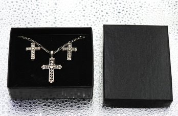 Lot # 144 Ladies Cross Necklace & Earrings