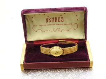 Vintage Benrus Wrist Watch In Case