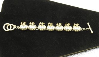 Lot # 178 Highly Detailed Ladies Steel Pumpkin Bracelet