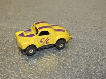 Vintage Yellow Coupe Slot Car