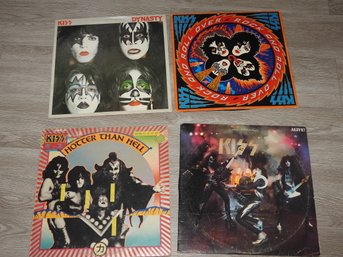 Lot Of 4 Original Kiss Albums LP Records