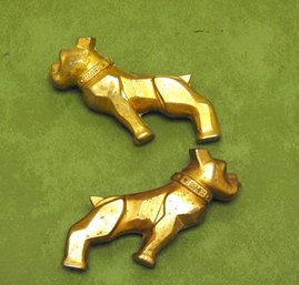 Old Mack Bulldog Metal Gold Side Marker Emblems