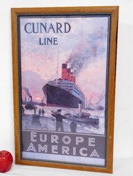 A Cunard Steamship Line Advertising Poster