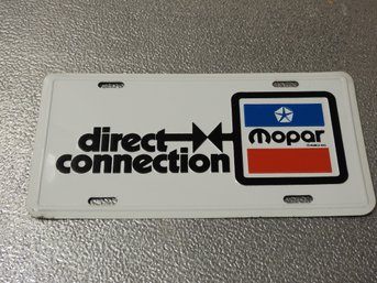 1970s Mopar Direct Connection License Plate