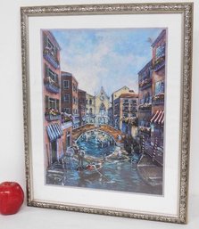 A Colorful Framed Print Of The Venice Canals