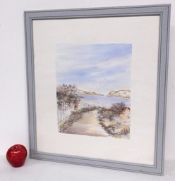 A Karen Anderson Framed Print Of A Path Down To The Water Or Beach