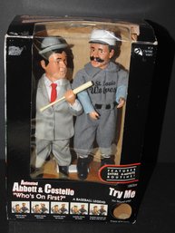 IN Box Abbott & Costello Whos On First Animatronic Display Plays Entire Routine