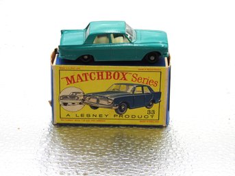 1960s Lesney Matchbox Ford Zephyr Diecast Car Orig Box