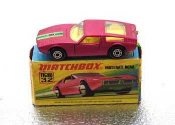1972 Matchbox Lesney Maserati Bora Diecast Car Orig Box