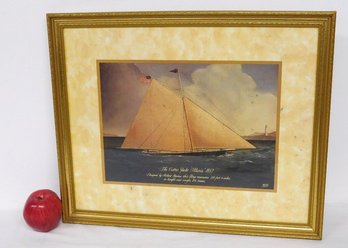 A Framed Print Of The Cutter Yacht 'Maria' C. 1857