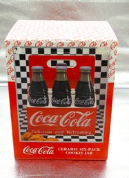 Never Used Vintage Coca Cola Six Pack Cookie Jar